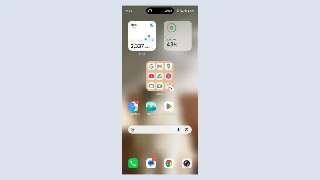 Tampilan Aplikasi Produktifitas Vivo Originos 6