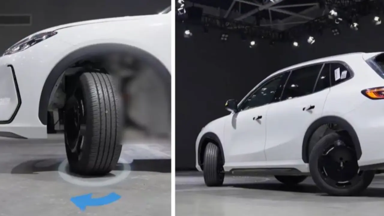 Geely EX5 Pamer Teknologi Kemudi Independen 4 Roda yang Bisa Berputar 90 Derajat, Manuver Lebih Lincah