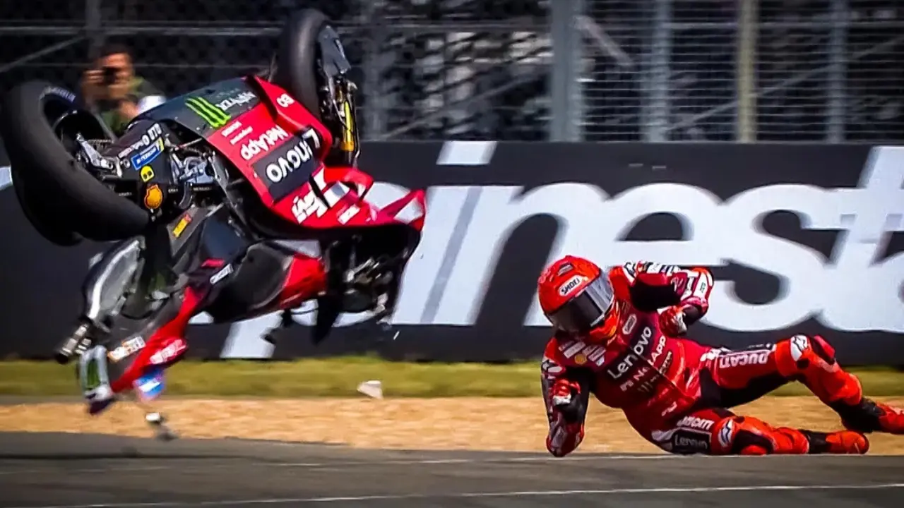 Marc Marquez Patah Kaki Akibat Highside Di Sprint Race Motogp Prancis 2026 Bakal Absen Dua Seri