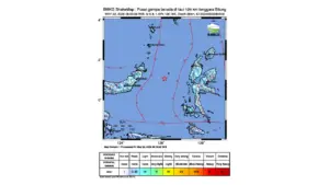 Gempa M 5,8 Guncang Tenggara Bitung, Sulawesi Utara