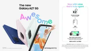 Samsung Galaxy A27 5G Meluncur dengan Layar AMOLED 120Hz, Snapdragon 6 Gen 3 dan Dukungan AI Generasi Baru