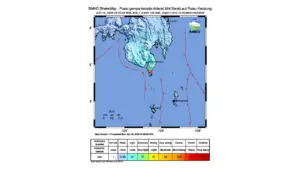 Gempa M 5,7 Guncang Barat Laut Pulau Karatung, Sulawesi Utara