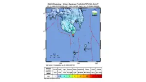 Gempa M 5,7 Guncang Barat Laut Pulau Karatung, Sulawesi Utara